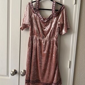 Lucky Brand Pink Velvet Dress
